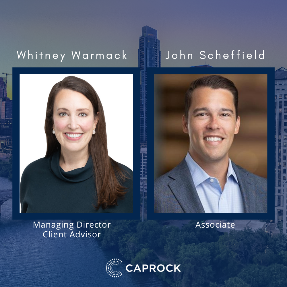Whitney Warmack and John Scheffield, from the Austin, TX Caprock Office